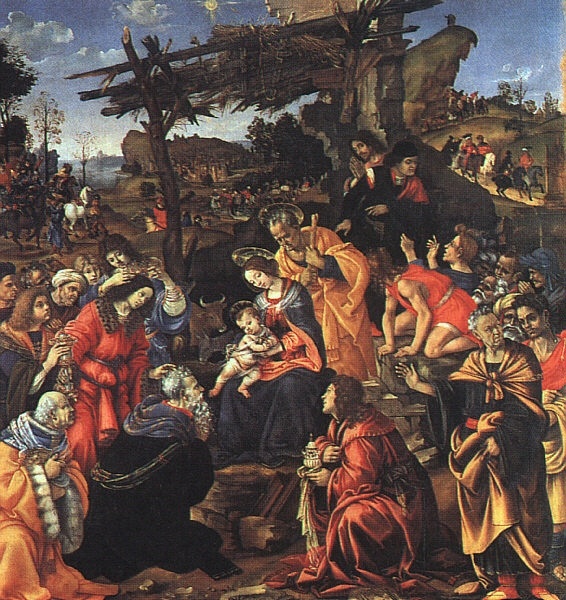 FILIPPINO LIPPI - THE ADORATION OF THE MAGI, 1496, OIL